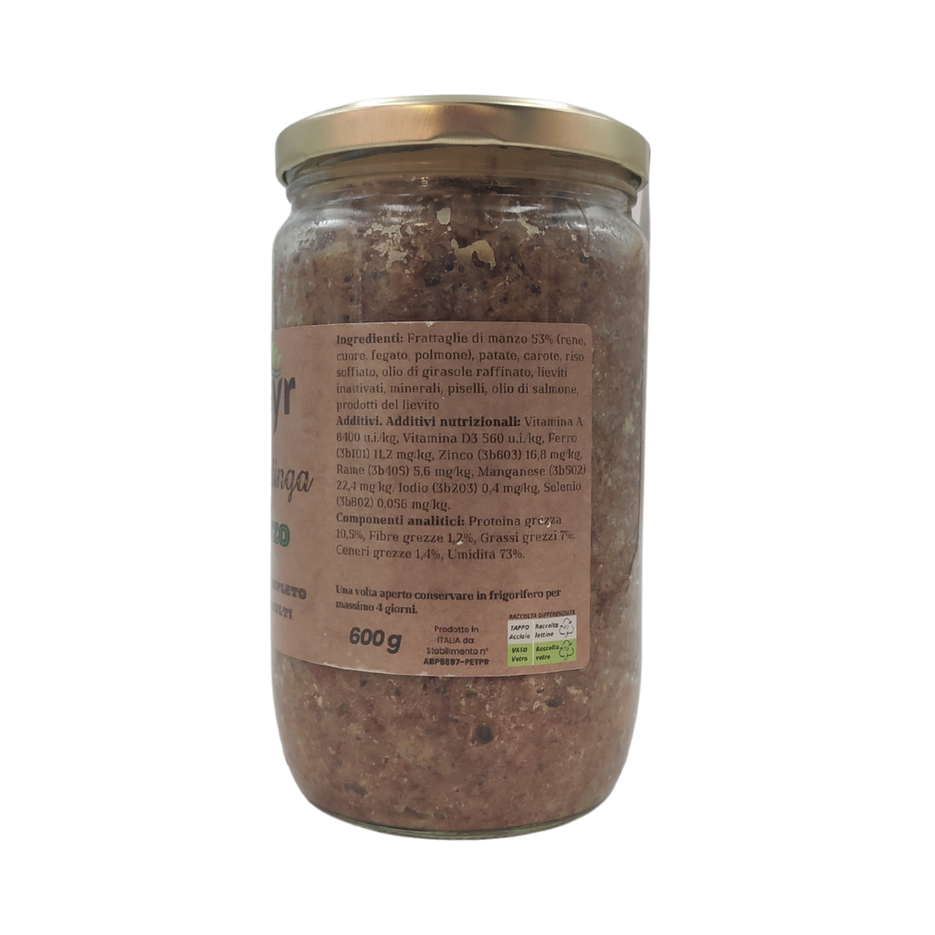Manzo - Alimento completo per Cani Adulti - Elisyr La Casalinga