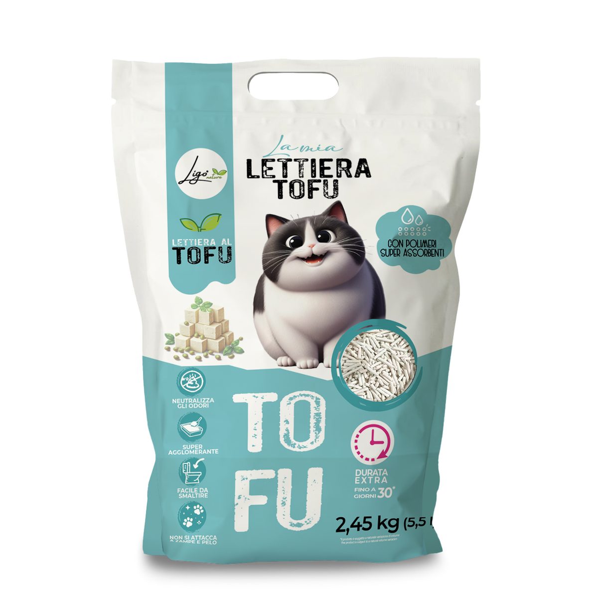 Lettiera per gatti - Tofu neutro - Ligo Nature
