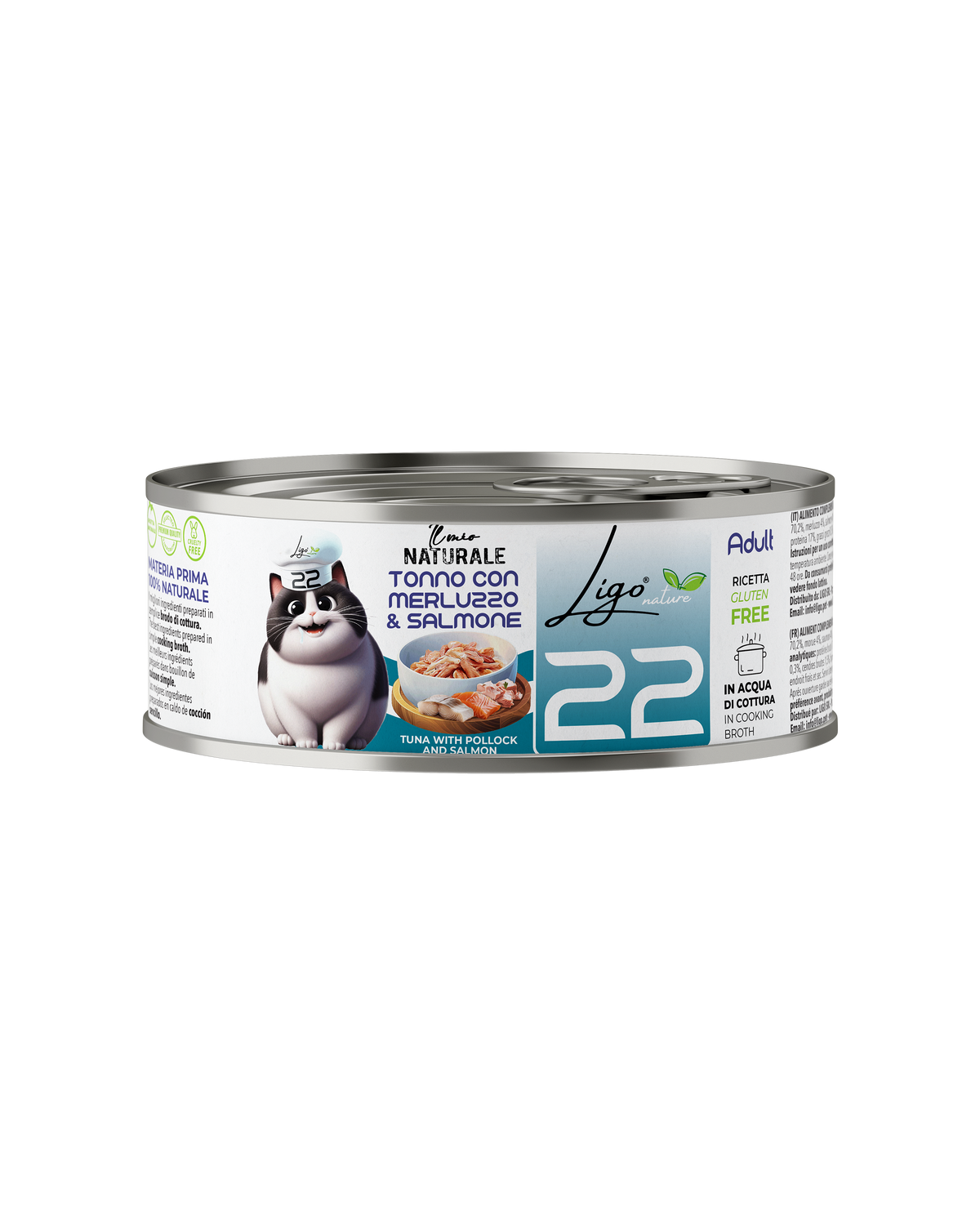 Ligo Nature - Tonno con merluzzo e salmone - 85gr