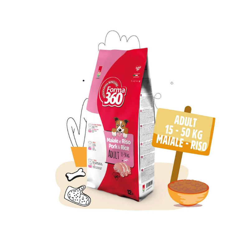 Pet 360 - ADULT 15-50 kg - MAIALE e RISO