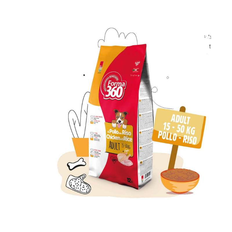 Pet 360 - ADULT 15-50 kg - POLLO e RISO