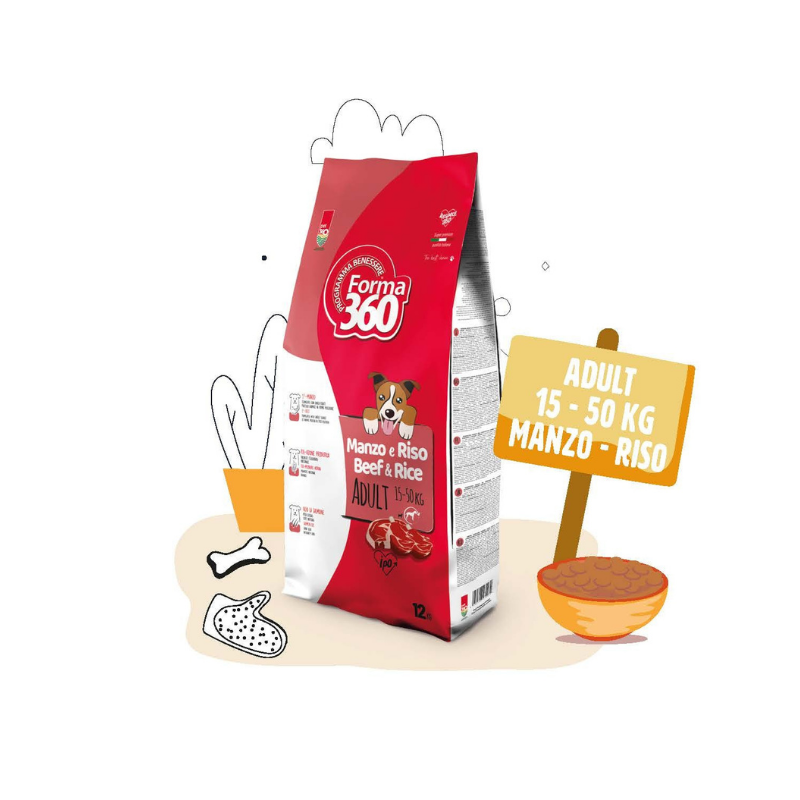 Pet 360 - ADULT 15-50 kg MANZO e RISO