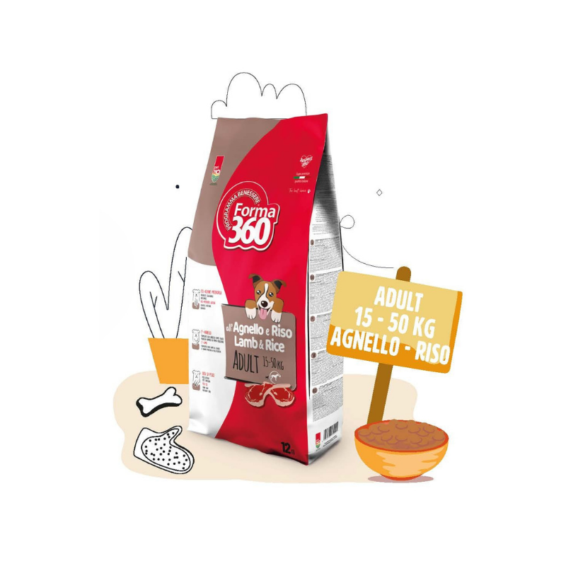 Pet 360 - ADULT 15-50 kg - AGNELLO e RISO