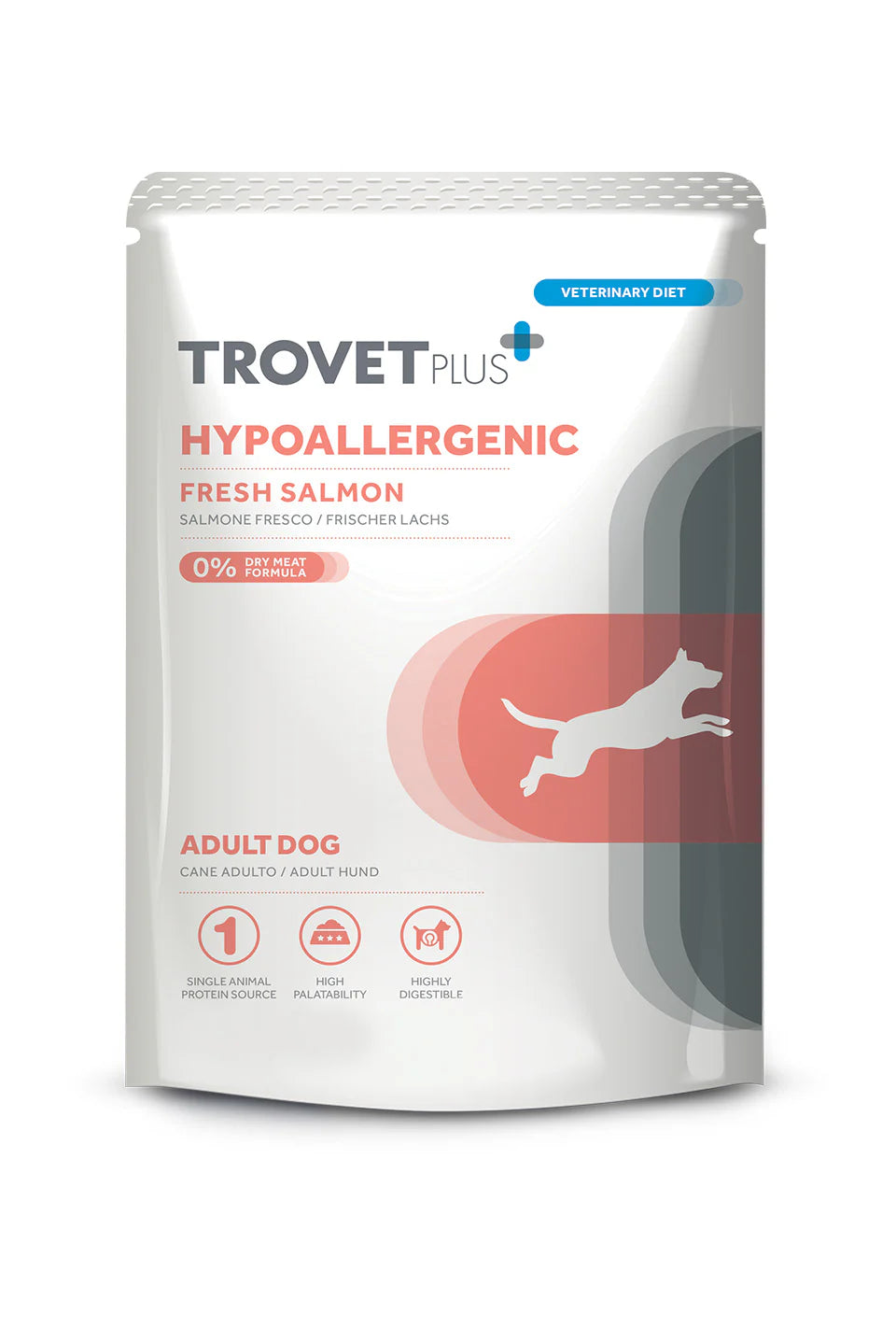 TrovetPlus Hypoallergenic - Salmone - Alimento ipoallergenico per Cani Adulti con intolleranze - Low Grain