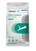 TrovetPlus Weight & Diabetic - Pollo - Crocchette per gatti adulti sovrappeso o diabetici