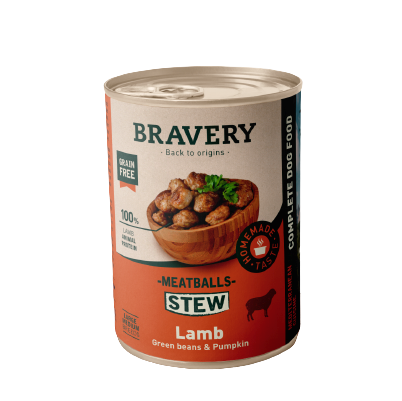 Agnello - Alimento completo per Cani Adulti - 415 g - Bravery