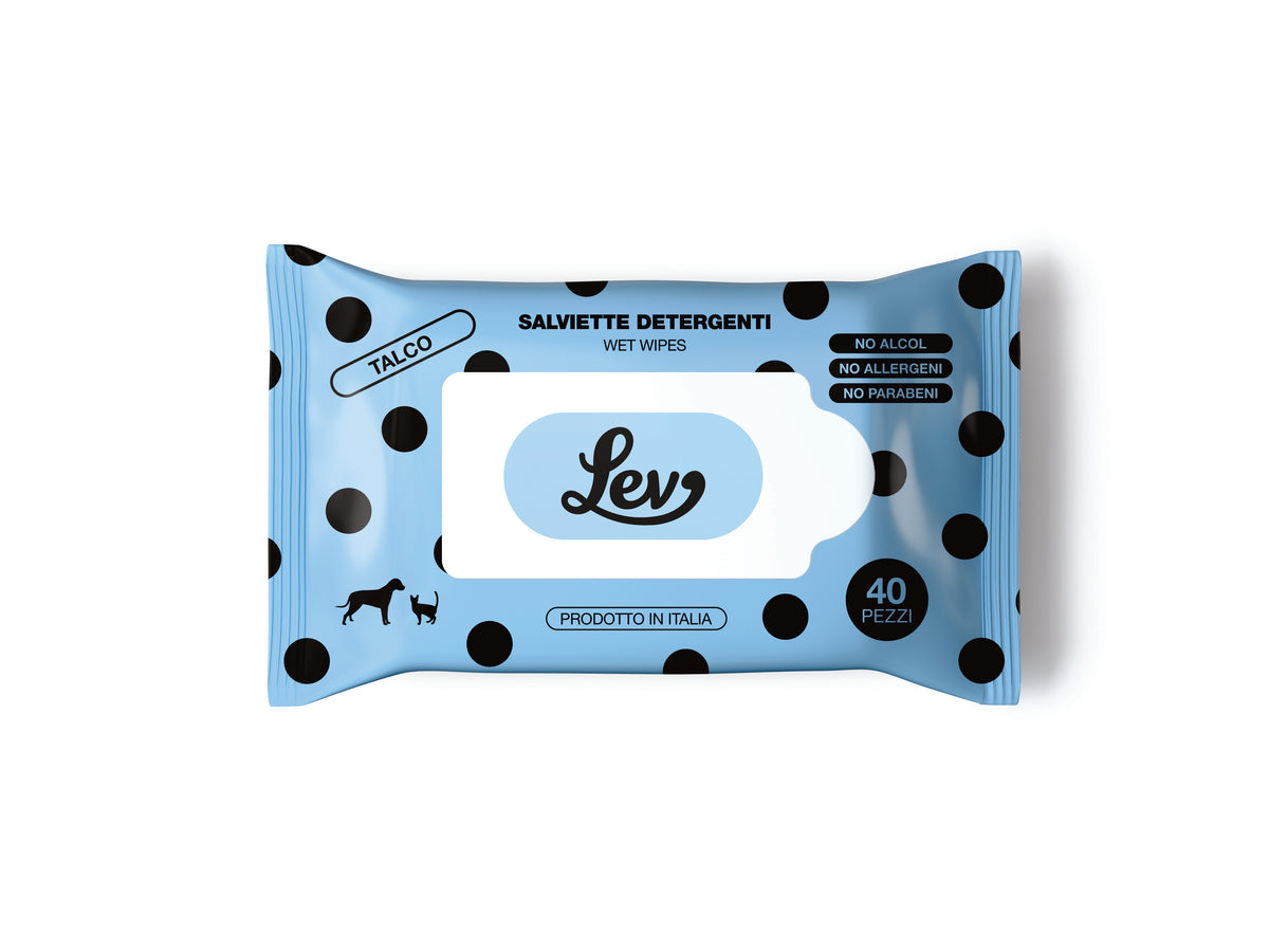 Lev- Salviette per animali 22x28 Talco