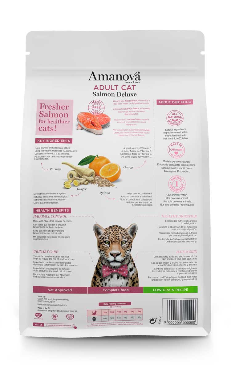 Amanova - Gatto Adulto - Salmone Deluxe - Salmone fresco