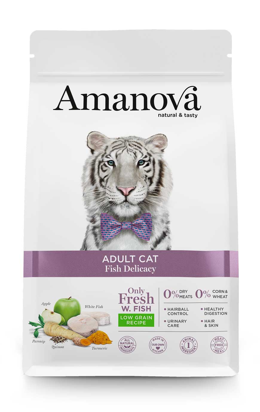 Amanova - Gatto Adulto - Delizia di Pesce - Pesce bianco fresco