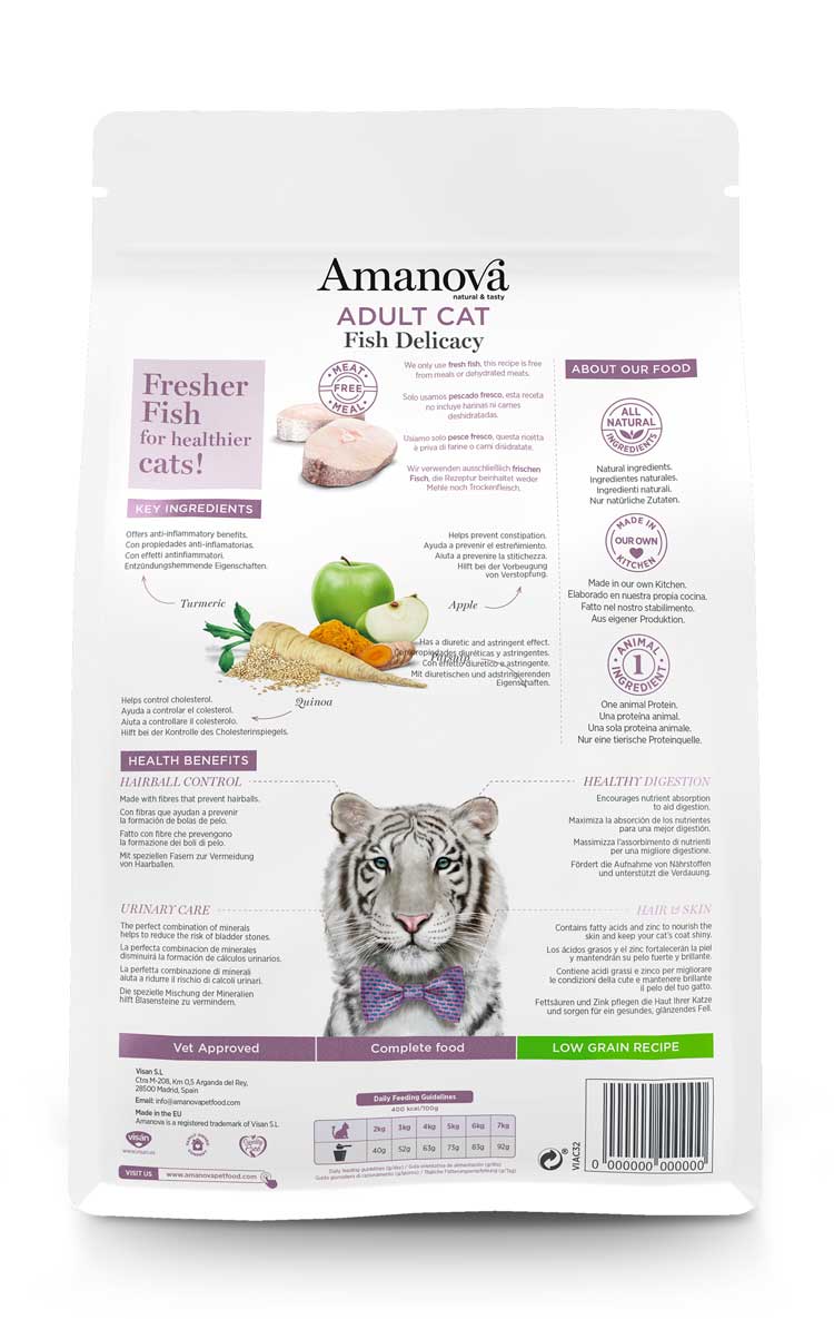 Amanova - Gatto Adulto - Delizia di Pesce - Pesce bianco fresco