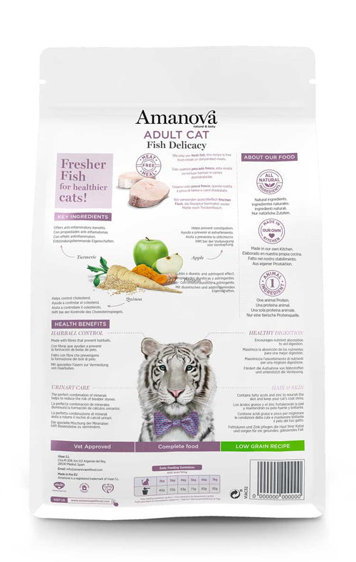 Amanova - Gatto Adulto - Delizia di Pesce - Pesce bianco fresco