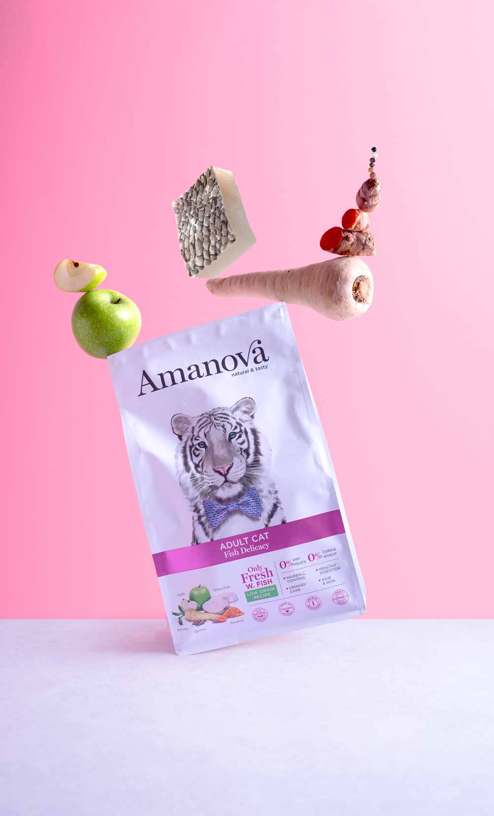 Amanova - Gatto Adulto - Delizia di Pesce - Pesce bianco fresco