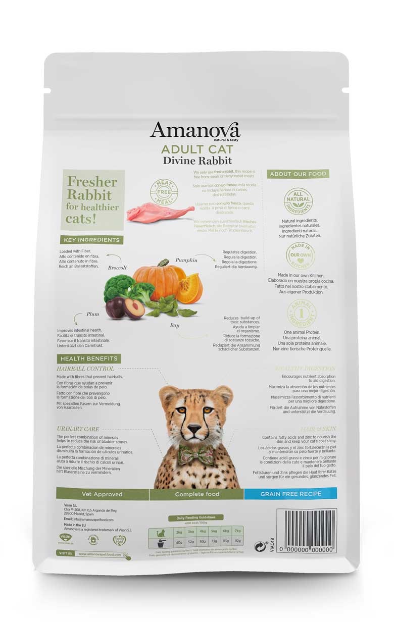 Amanova - Gatto Adulto - Divine Rabbit - Coniglio fresco
