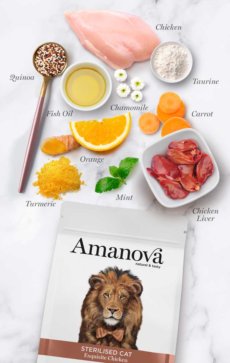 Amanova - Gatto Sterilizzato - Pollo Squisito - Pollo fresco
