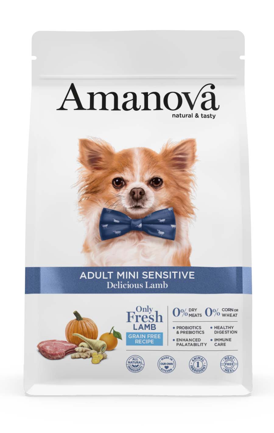 Amanova - Adult mini sensitive - Delizioso Agnello - Agnello fresco