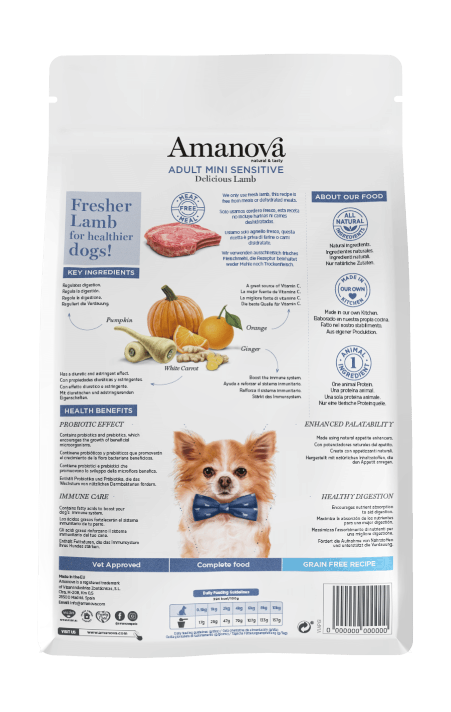 Amanova - Adult mini sensitive - Delizioso Agnello - Agnello fresco