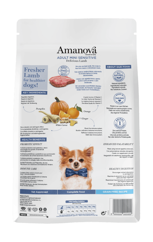 Amanova - Adult mini sensitive - Delizioso Agnello - Agnello fresco