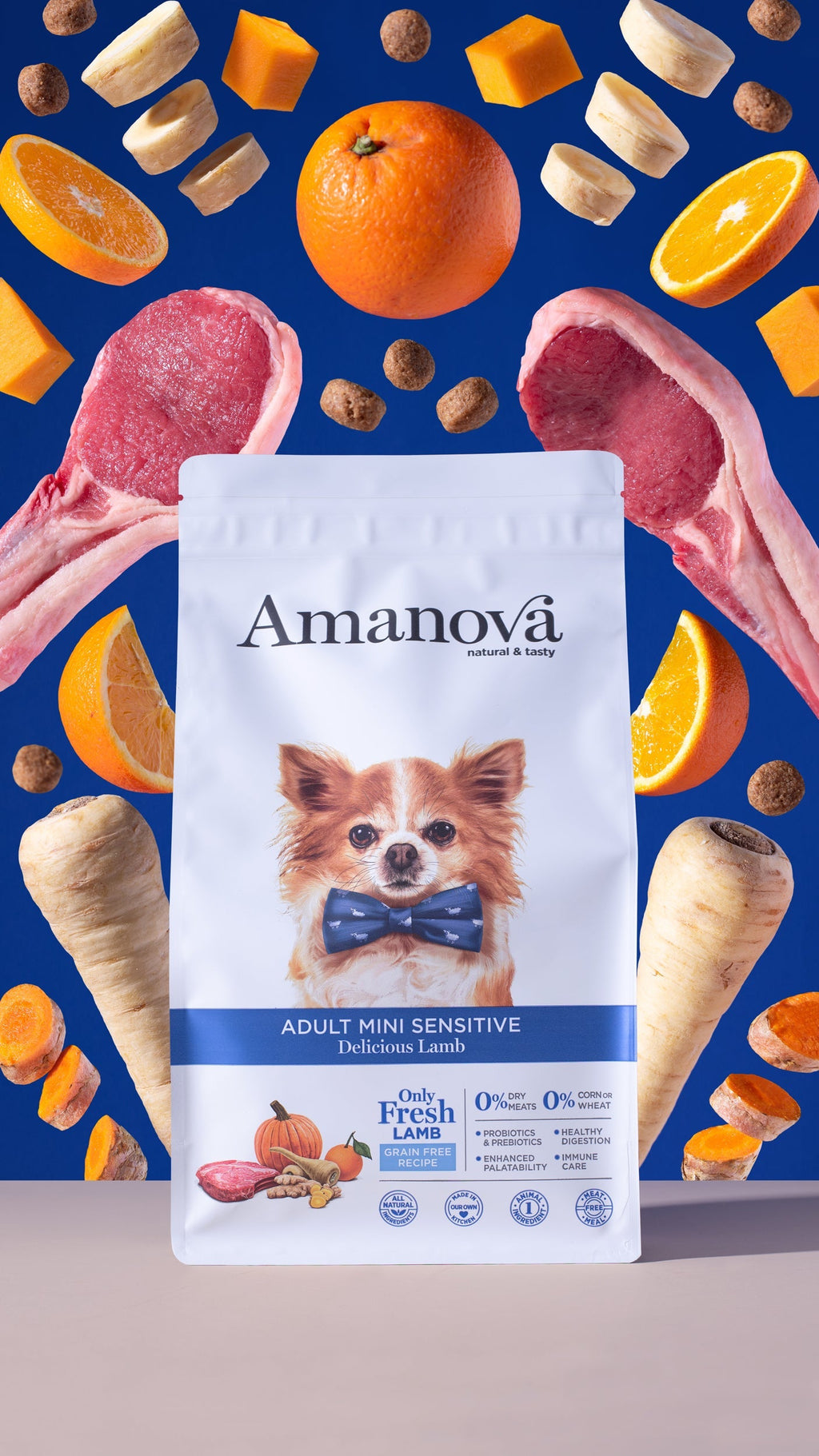 Amanova - Adult mini sensitive - Delizioso Agnello - Agnello fresco