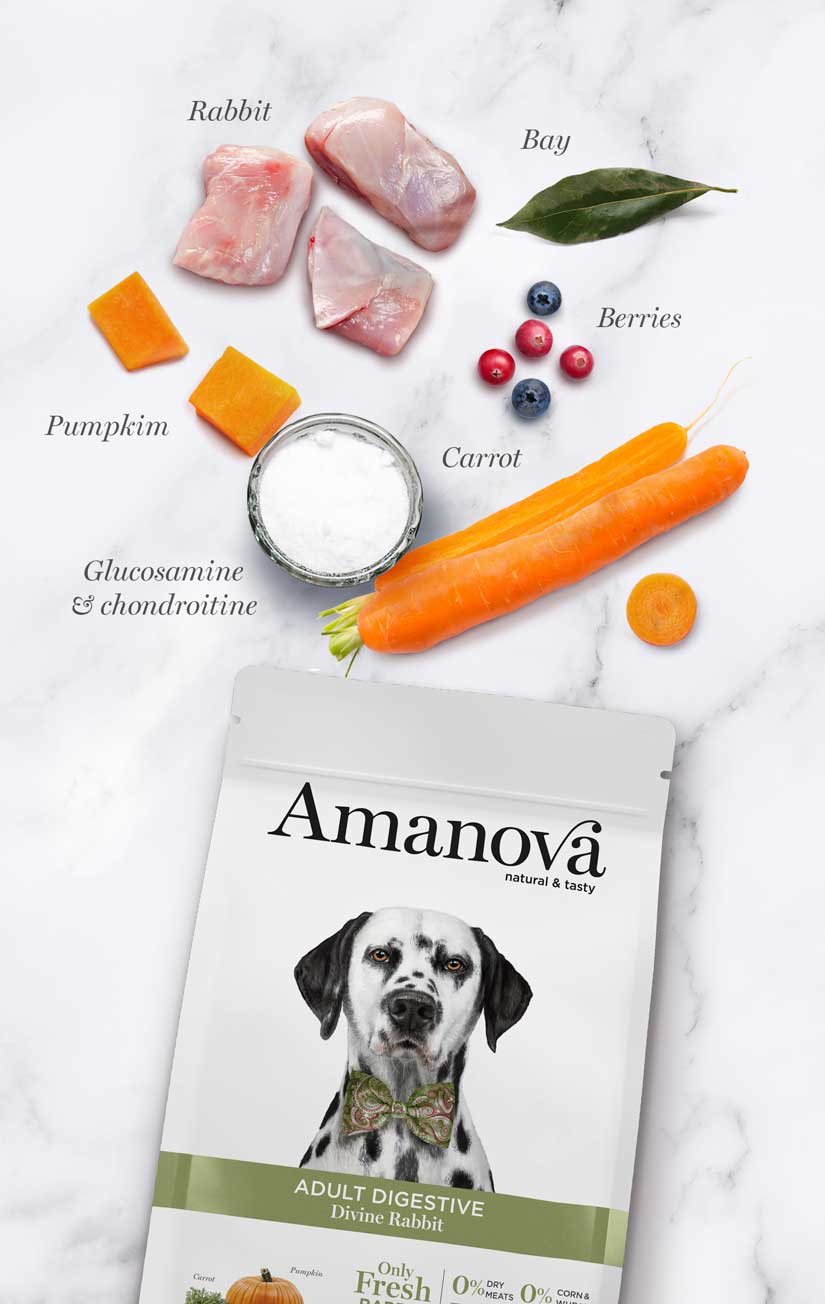 Amanova - Adult digestive - Coniglio divino - Coniglio fresco