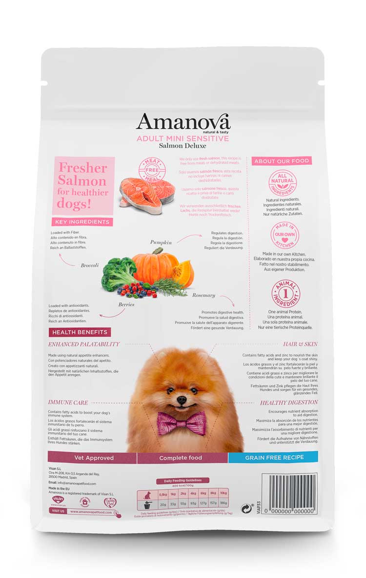 Amanova - Adult mini sensitive - Salmone Deluxe - Salmone fresco