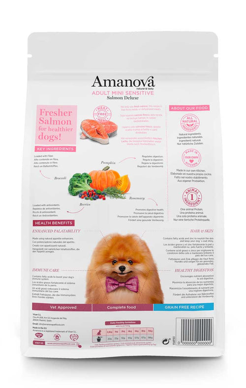 Amanova - Adult mini sensitive - Salmone Deluxe - Salmone fresco