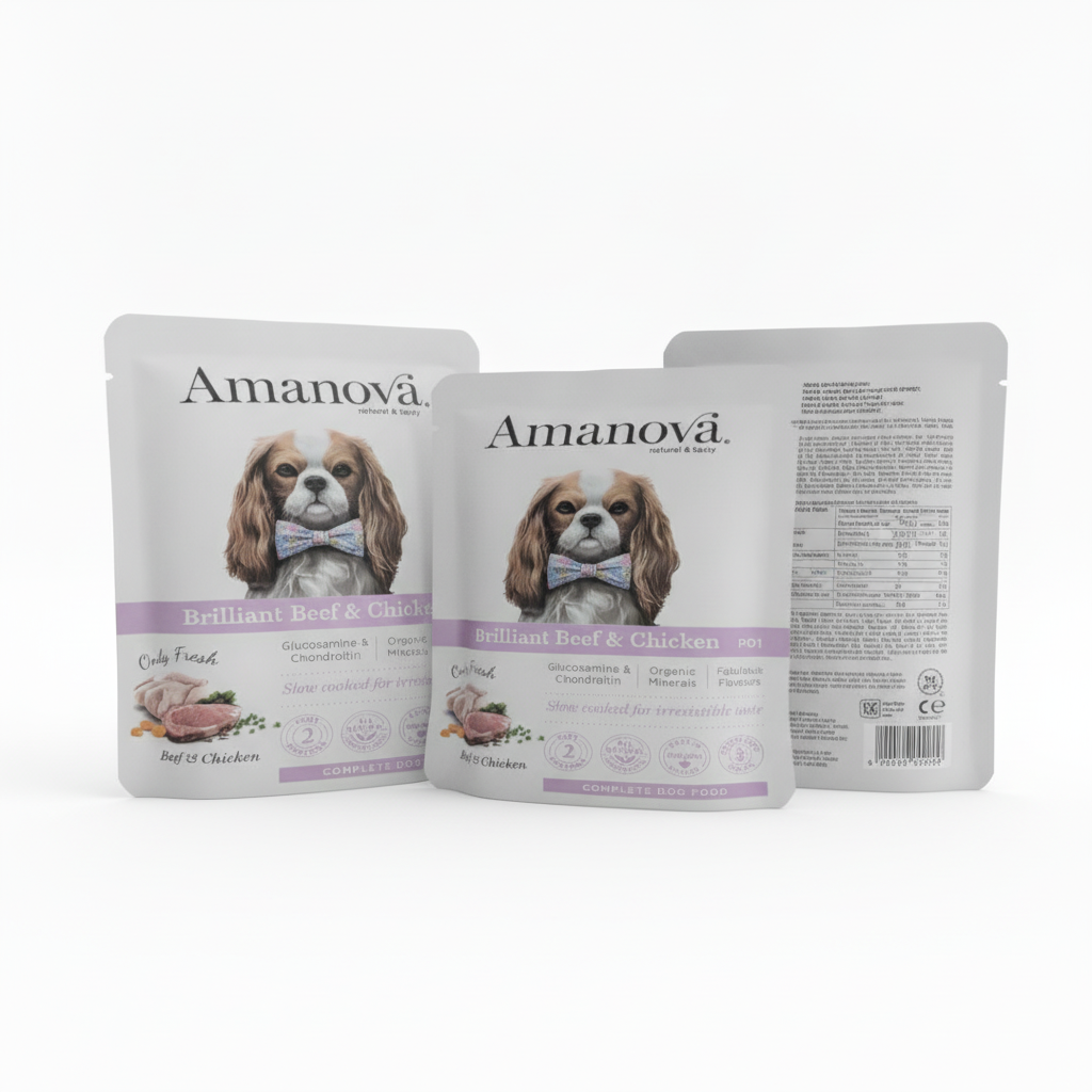Amanova - pouch brilliant beef & chicken p01