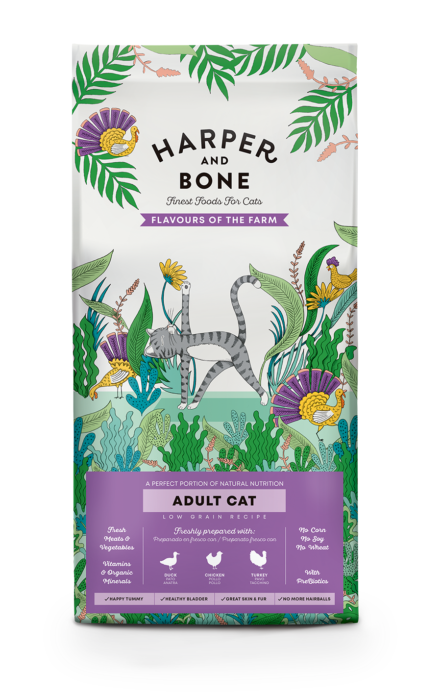 Harper & Bone - Adult Cat - Flavours of the farm - Anatra, pollo e tacchino