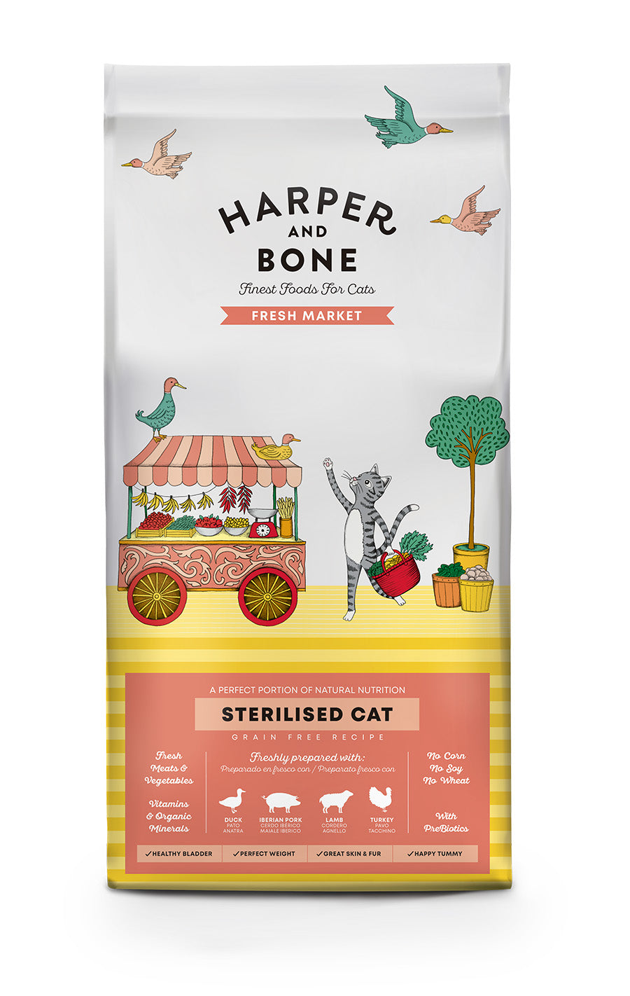 Harper & Bone - Sterilised cat - Fresh market - Anatra, maiale, agnello e tacchino